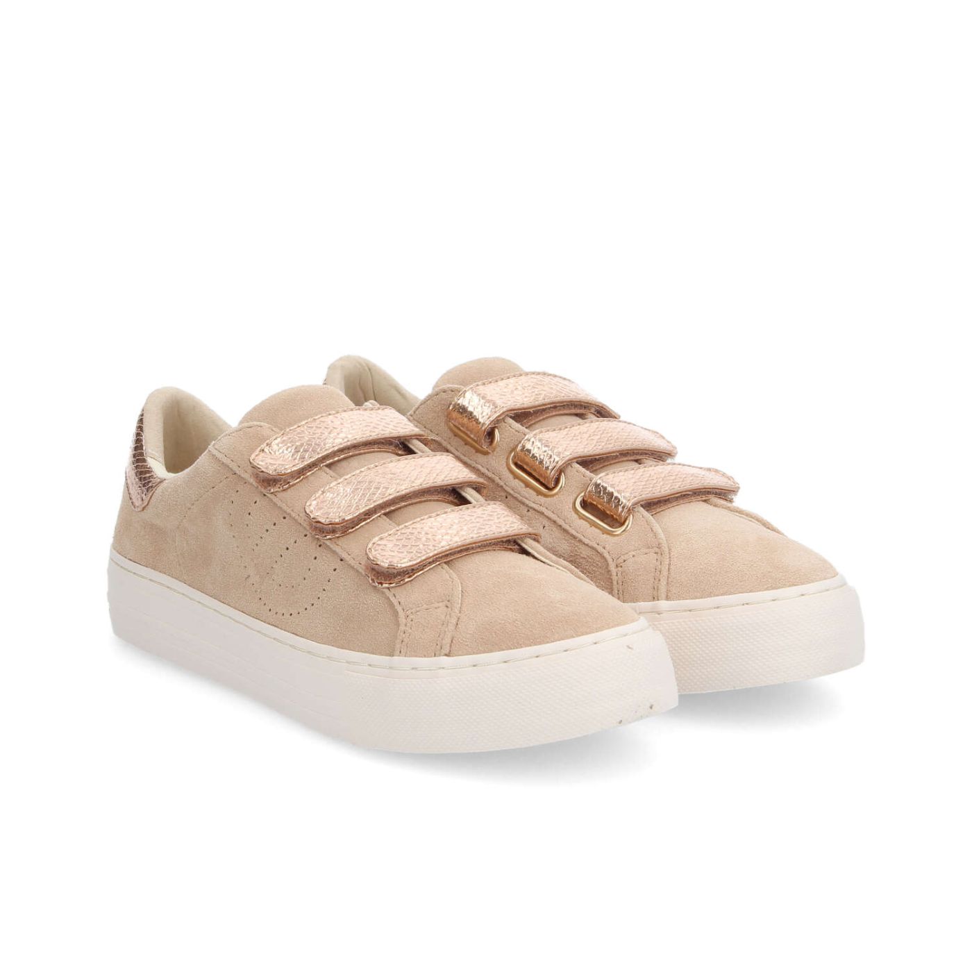ARCADE STRAPSPERFO W - SUEDE/KROCO - BEIGE/COPPER